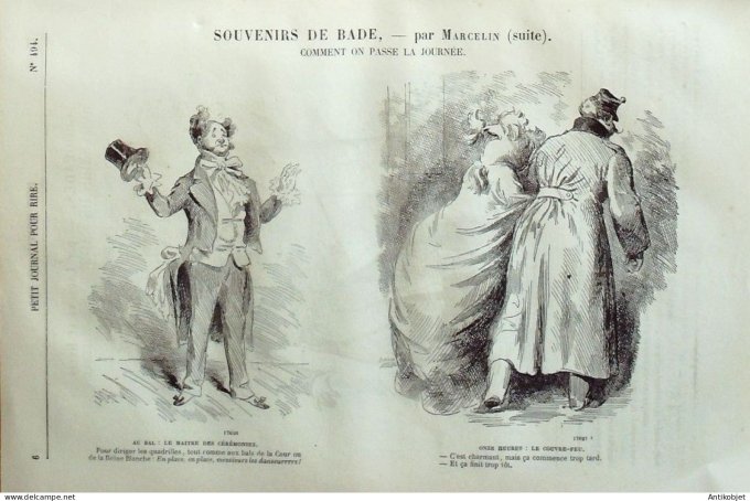 Petit journal pour Rire 1864 # 494 Variations d'Infanterie Louis XIV a nos jours Marcelin