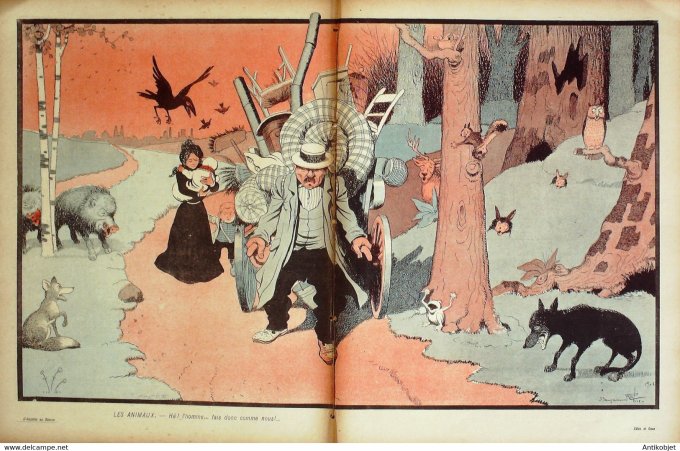 L'Assiette au beurre 1902 #  88 Bêtes et Gens Rabier Benjamin