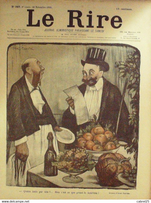 Le Rire 1901 n°367 Rouveyre Jeanniot Faivre Viriez Burret Montcarrier Métivet