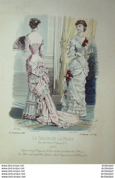 Gravure Mode Salon 1881 #  525 (Old Fashion plate)