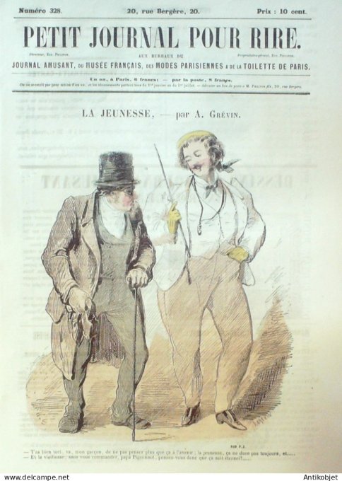 Petit journal pour Rire 1860 # 328 Croquis militaires Randon