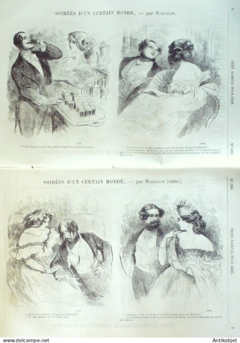 Petit journal pour Rire 1860 # 328 Croquis militaires Randon