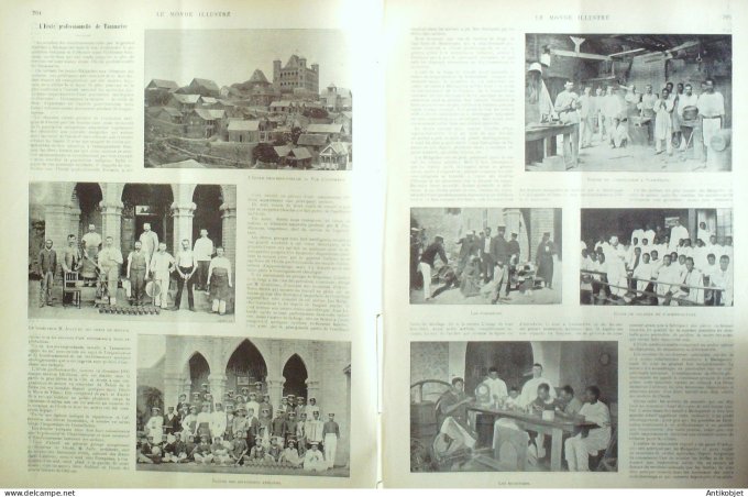 Le Monde illustré 1898 n°2137 Svaniérana Madagascar Tananarive Svaniérana Lyon (69) Drame Plm Villej