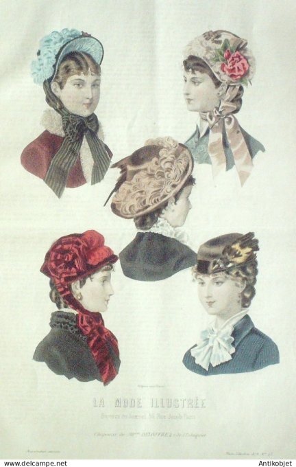 Gravure Mode illustree 1879 # 47 (Old Fashion plate)