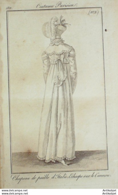 Costume Parisien 1811 # 1172 Echarpe sur le canezou