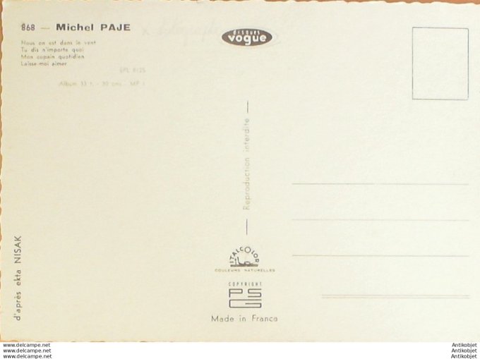 Paje Michel (Photo 868 ) 1960