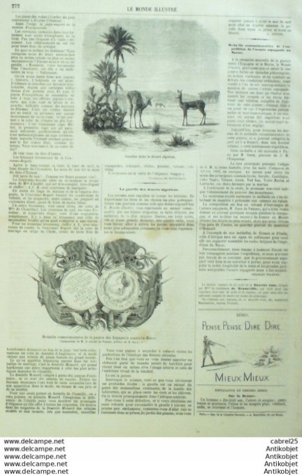 Le Monde illustré 1861 n°211 Viet Nam Saigon Yen Lok Sim Bing Espagne Madrid