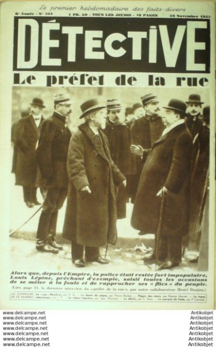 Détective 1933 # 264 Béziers Mistinguett Asnières Le Havre Bordeaux