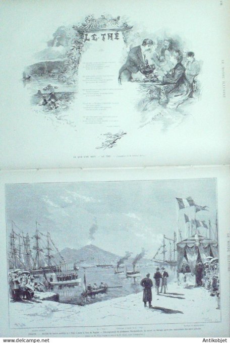 Le Monde illustré 1880 n°1196 Dieppe (76) Italie Naples Pr Nordenskiold Russie St-Pétersbourg Palais