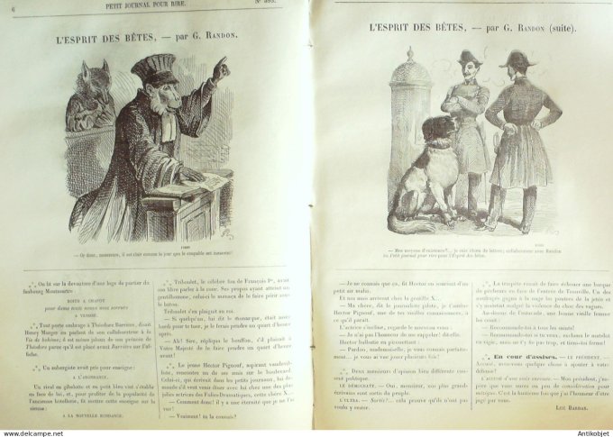 Petit journal pour Rire 1866 # 595 Mesaventures d'un jeune Compositeur Eustache Lorsay