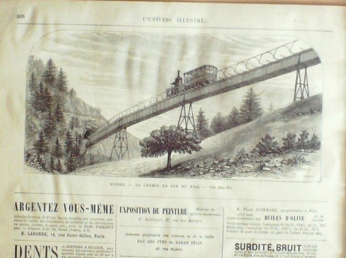 L'Univers illustré 1872 # 898 Andaman îles Hope-Town Arcueil (94) Suisse Rigi