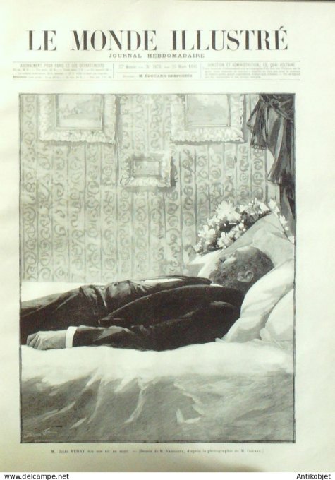 Le Monde illustré 1893 n°1878 Jules Ferry Algérie Orléansville Marseille (13) procès de Panama