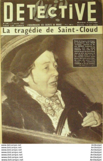 Détective 1957 # 549 St-Cloud Tannois St-Pern Wattenscheid