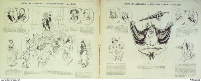 La Caricature 1880 #  51 Rataplan revue des variétés Robida Trock Draner
