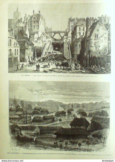 Le Monde illustré 1877 n°1048 Le Mans (72) Russie Kalarash Buttes-Montmartre