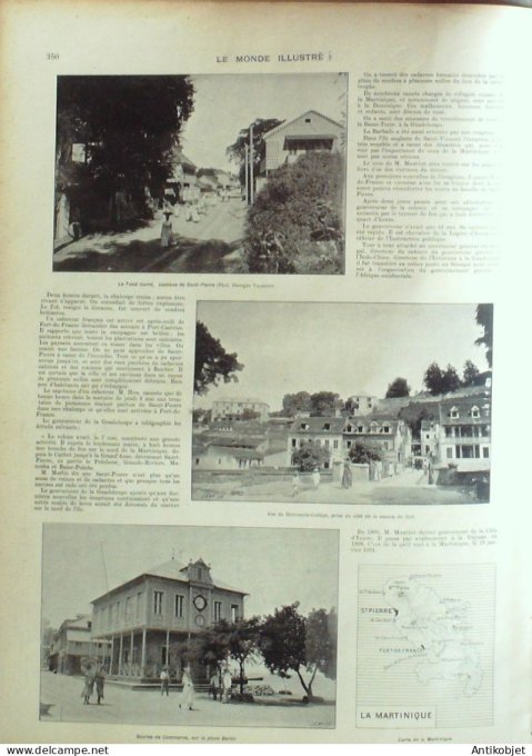 Le Monde illustré 1902 n°2355 Martinique St-Pierre montagne pelée Italie Mélili Toulouse (31)