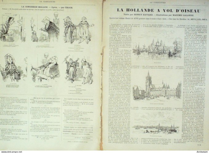 La Caricature 1880 #  51 Rataplan revue des variétés Robida Trock Draner