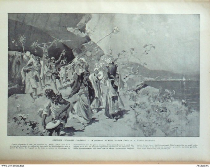 Le Monde illustré 1902 n°2355 Martinique St-Pierre montagne pelée Italie Mélili Toulouse (31)