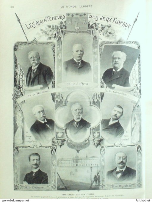 Le Monde illustré 1902 n°2355 Martinique St-Pierre montagne pelée Italie Mélili Toulouse (31)