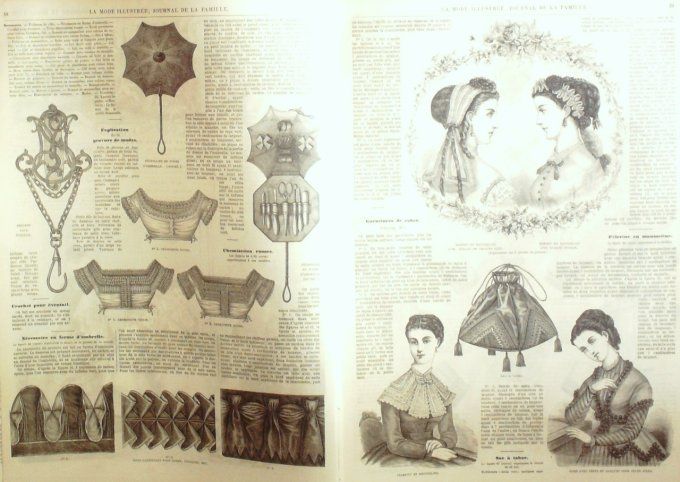 Journal Mode illustrée 1869 #  8 Toilettes de ville