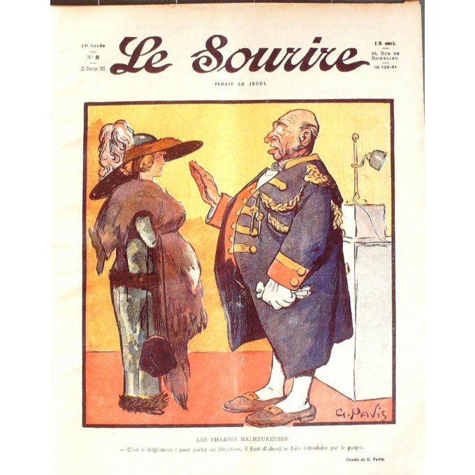 Le Sourire 1911 n°008 NAM PAVIS BURRET HEMARD VALERIO FALKE MARLIN