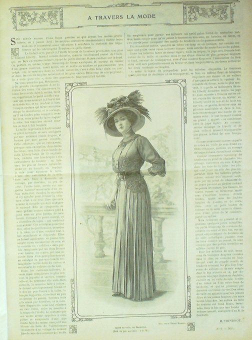 Journal Mode illustrée 1910 #  8 Robe d'interieur