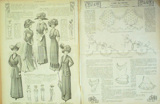 Journal Mode illustrée 1910 #  8 Robe d'interieur