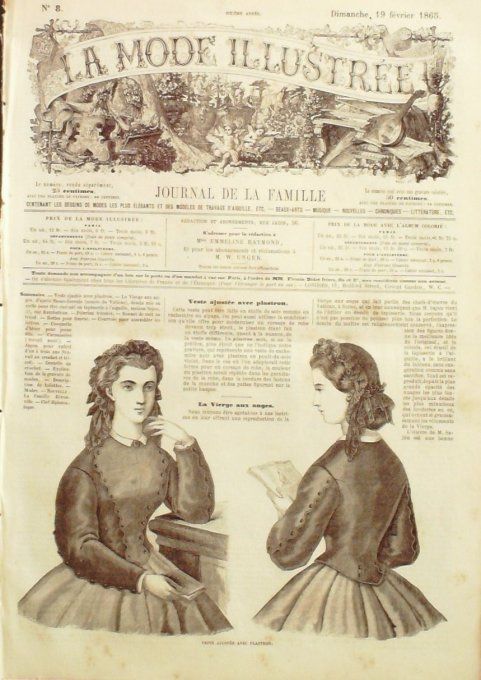 Journal Mode illustrée 1865 #  8 Veste justée avec plastron