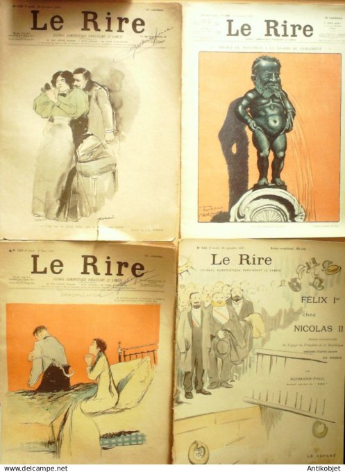 Le Rire 1896 lot 4 revues Forain Radiguet Lourdet Huard Faivre fabiano Hemard