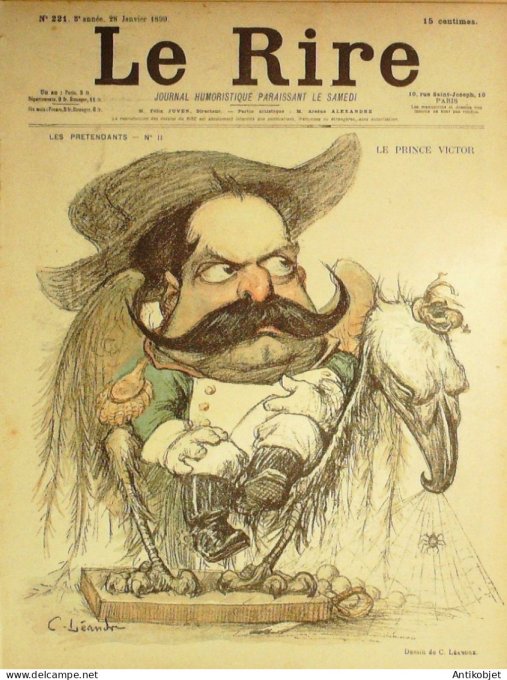 Le Rire 1899-01-28 # 221 Journal humoristique Ed.Originale Prince Victor