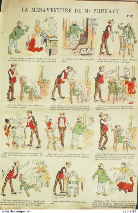 La Mesaventure  de Monsieur Prunaut (Pellerin d'epinal)