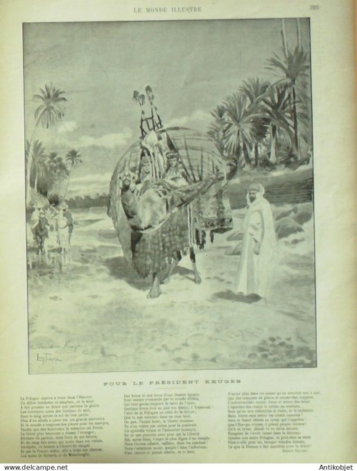 Le Monde illustré 1900 n°2277 Afrique-Sud Prétoria Waterval-Onder Kruger cuirassé le Gelderland