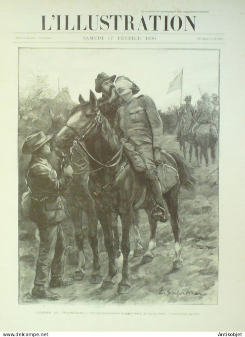 L'illustration 1900 n°2973 Martinique émeutes Afrique-Sud Ladysmith Colenso Wagon Krupp Crète Canée 