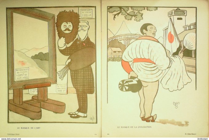 L'Assiette au beurre 1907 # 364 De vilains masques Hellé André