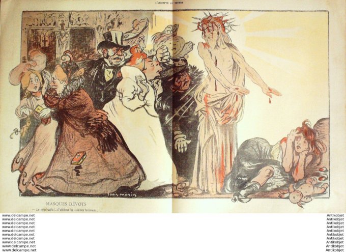 L'Assiette au beurre 1902 #  50 Les Masques Morin Louis