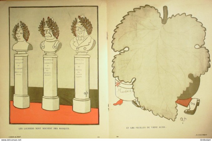 L'Assiette au beurre 1907 # 364 De vilains masques Hellé André
