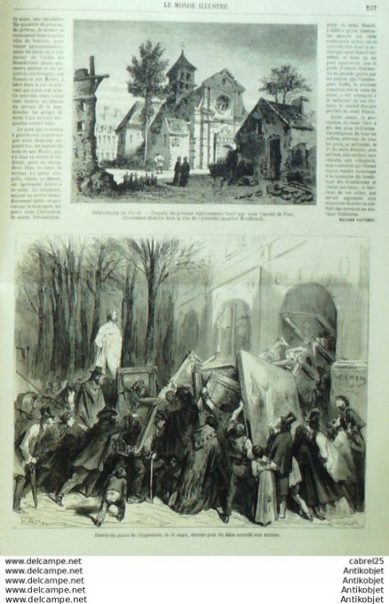 Le Monde illustré 1861 n°209 Allemagne Kehl Pont Espagne Mont Caro Couvent St Benoit