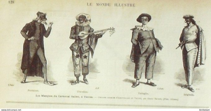 Le Monde illustré 1877 n°1037 Saïgon Nice (06) Italie Rome Venise Boulogne (62)