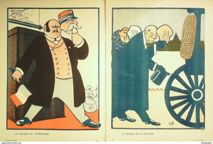 L'Assiette au beurre 1907 # 364 De vilains masques Hellé André