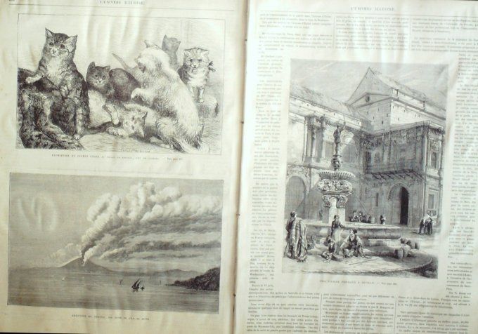 L'Univers illustré 1872 # 901 Italie Vésuve Espagne Séville 