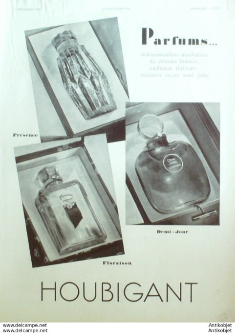 Publicite Cosmetique Houbigant 1936