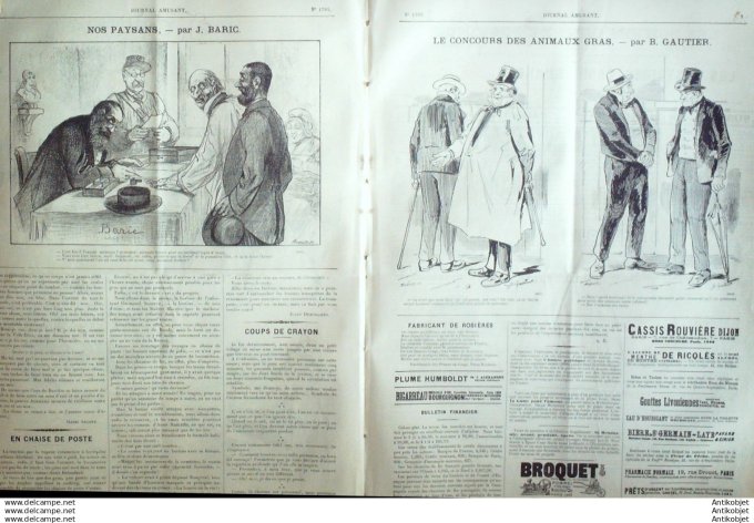 Le Journal Amusant 1891 # 1797 En Carnaval par Mars Bal a l'Opera par Stop