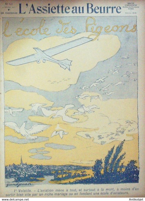 L'Assiette au beurre 1910 n°515 L'école des Pigeons Grandjouan