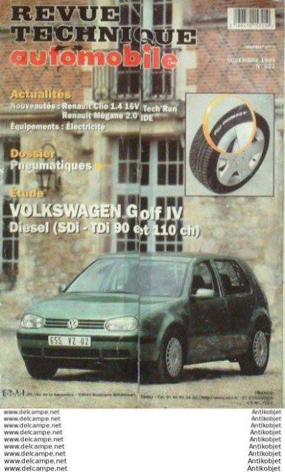 R.T Automobile Volkswagen Golf IV Renault Mégane & Clio   # 622