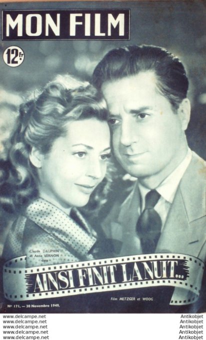 Mon Film 171 49-11-30 Ansi finit la nuit Claude Dauphin Albert Prejean