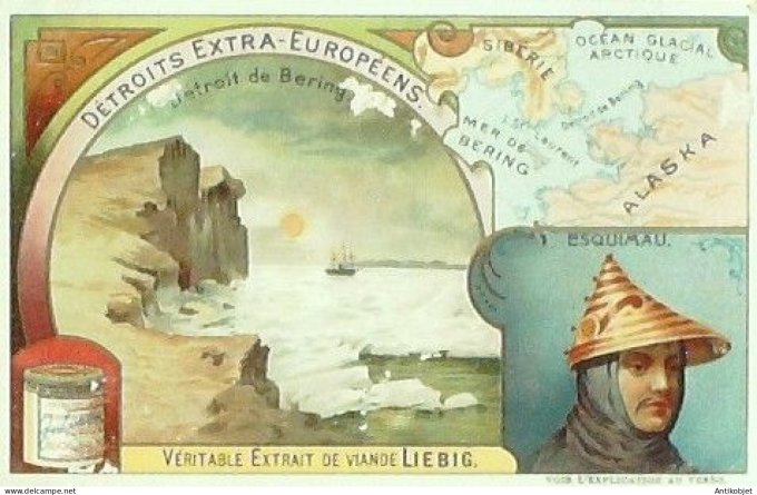 Chromo Liebig Sang  868 Detroits extra-Europeens III (1906)