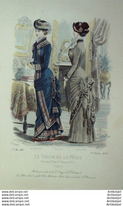 Gravure Mode Salon 1881 #  500 (Old Fashion plate)