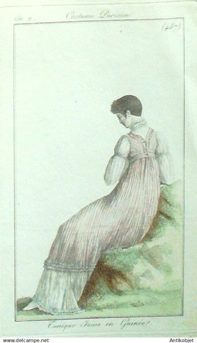 Costume Parisien 1803 an 11 # 487 (eau forte) Tunique Juive en Guinée