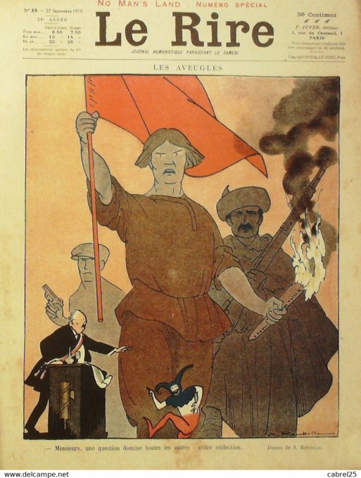 Le Rire 1919 n° 39 Roubille Nob Laborde Roussau Léandre Mars Trick