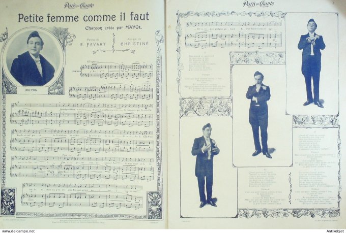 Paris qui chante 1905 n°131 Mayol Musette Ribet Odette Salignac Léonie Richard